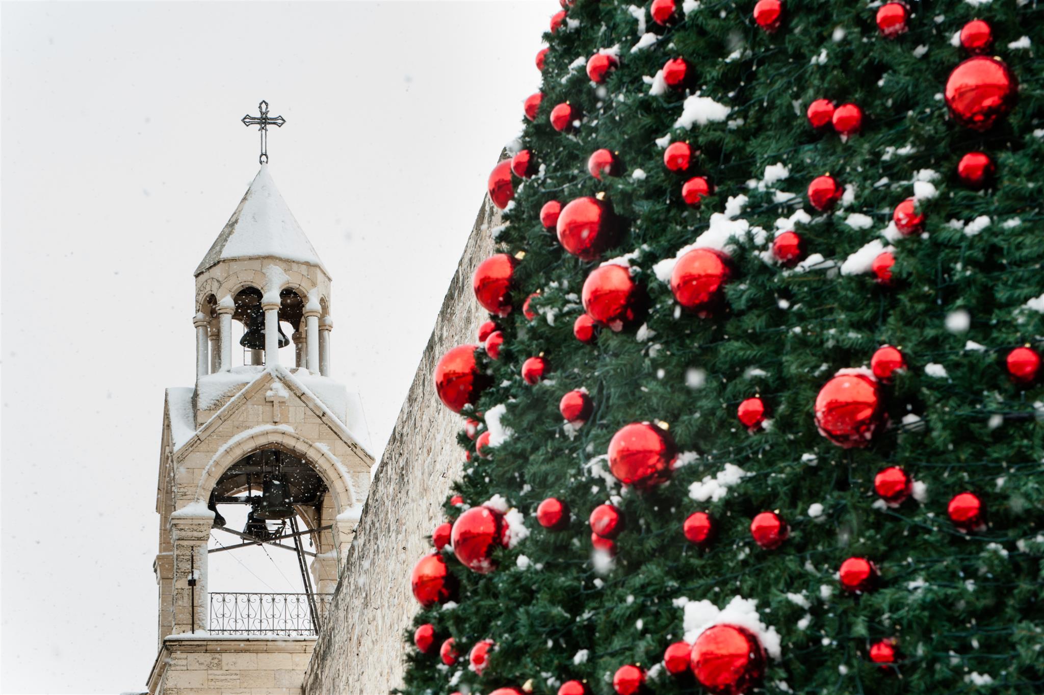 Bethlehem's Church of the Nativity is a sight to behold at Christmastime. 