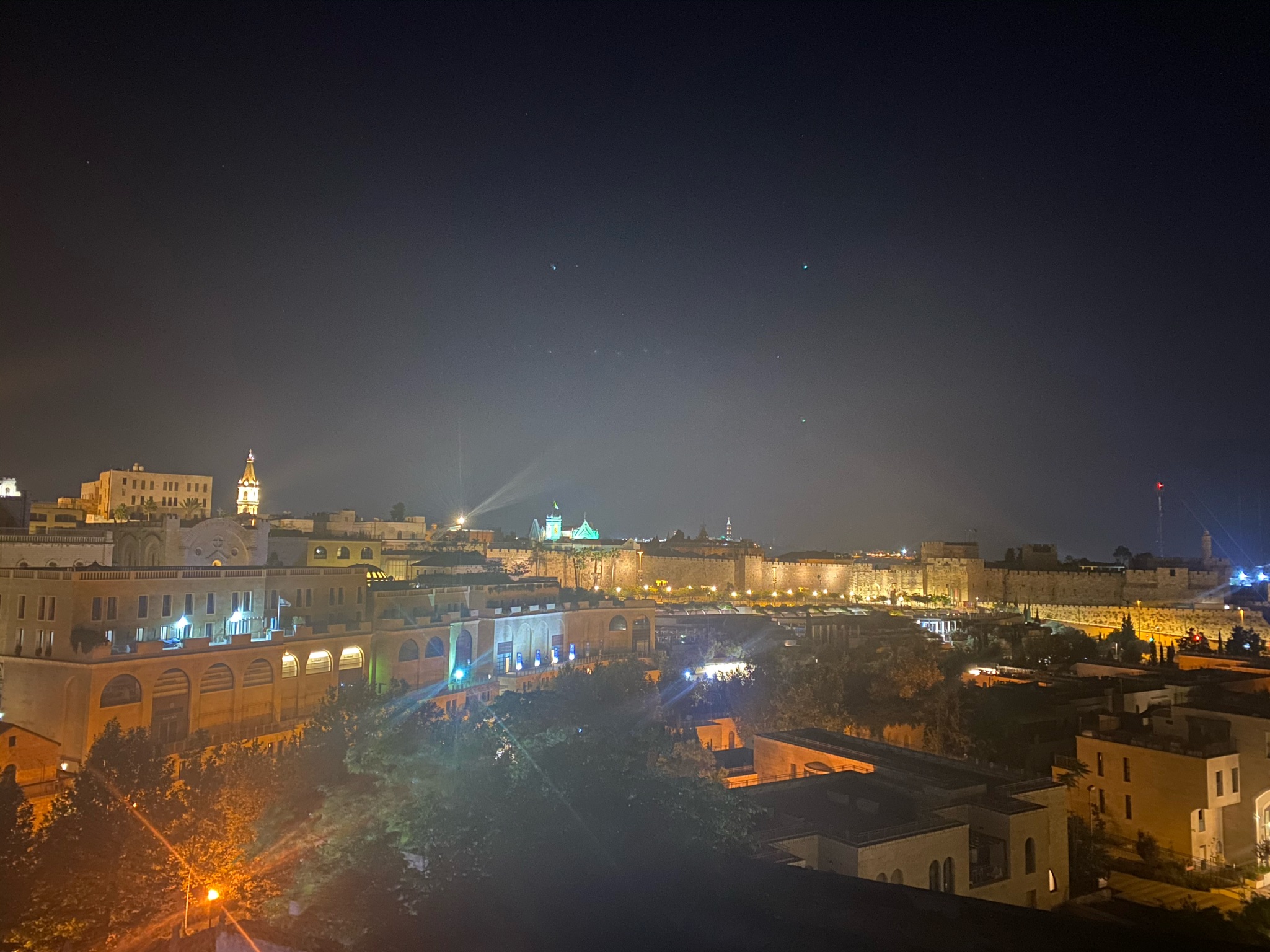 Jerusalem is quiet and beautiful in the evening