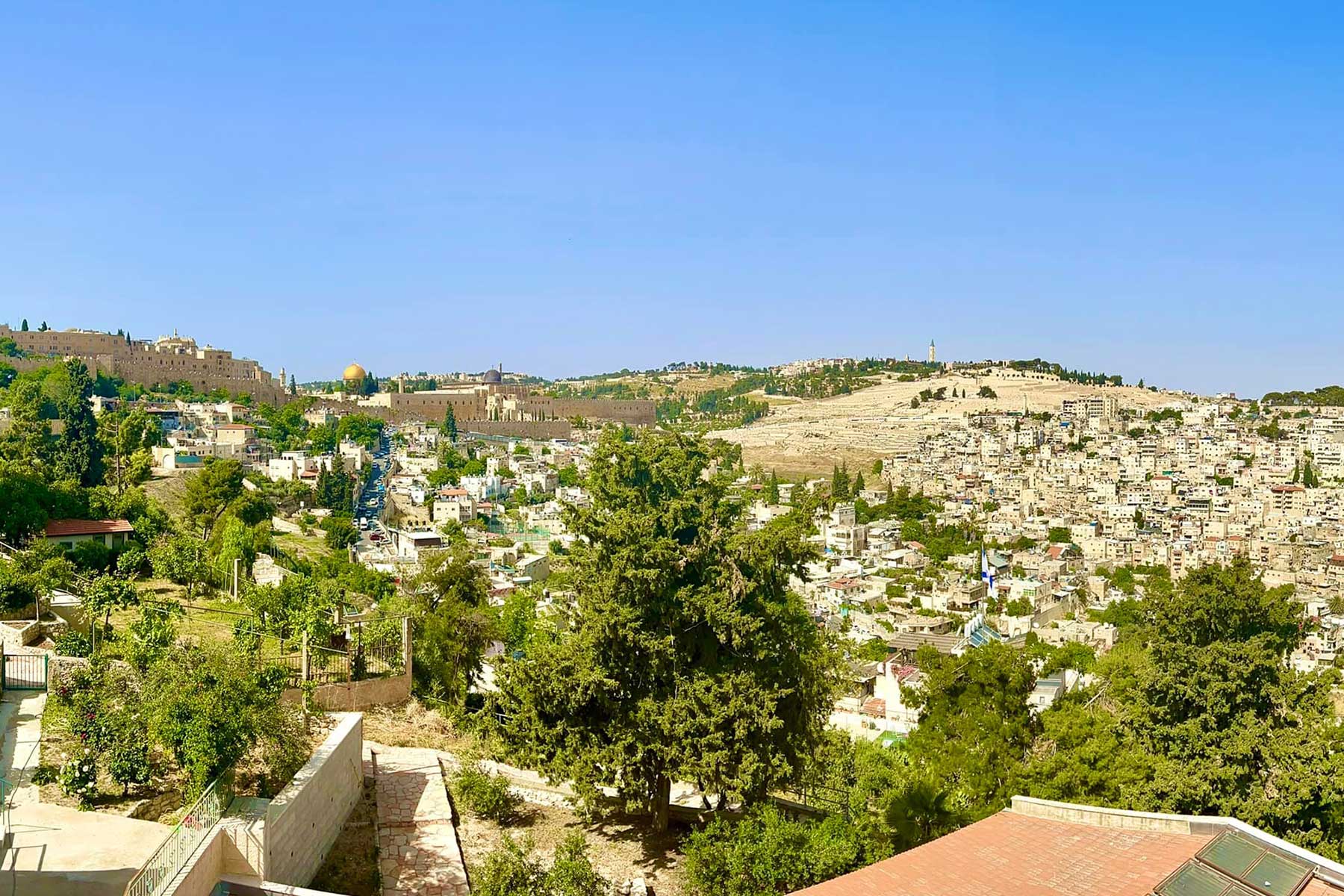 View of Jerusalem taken from atop a mountain