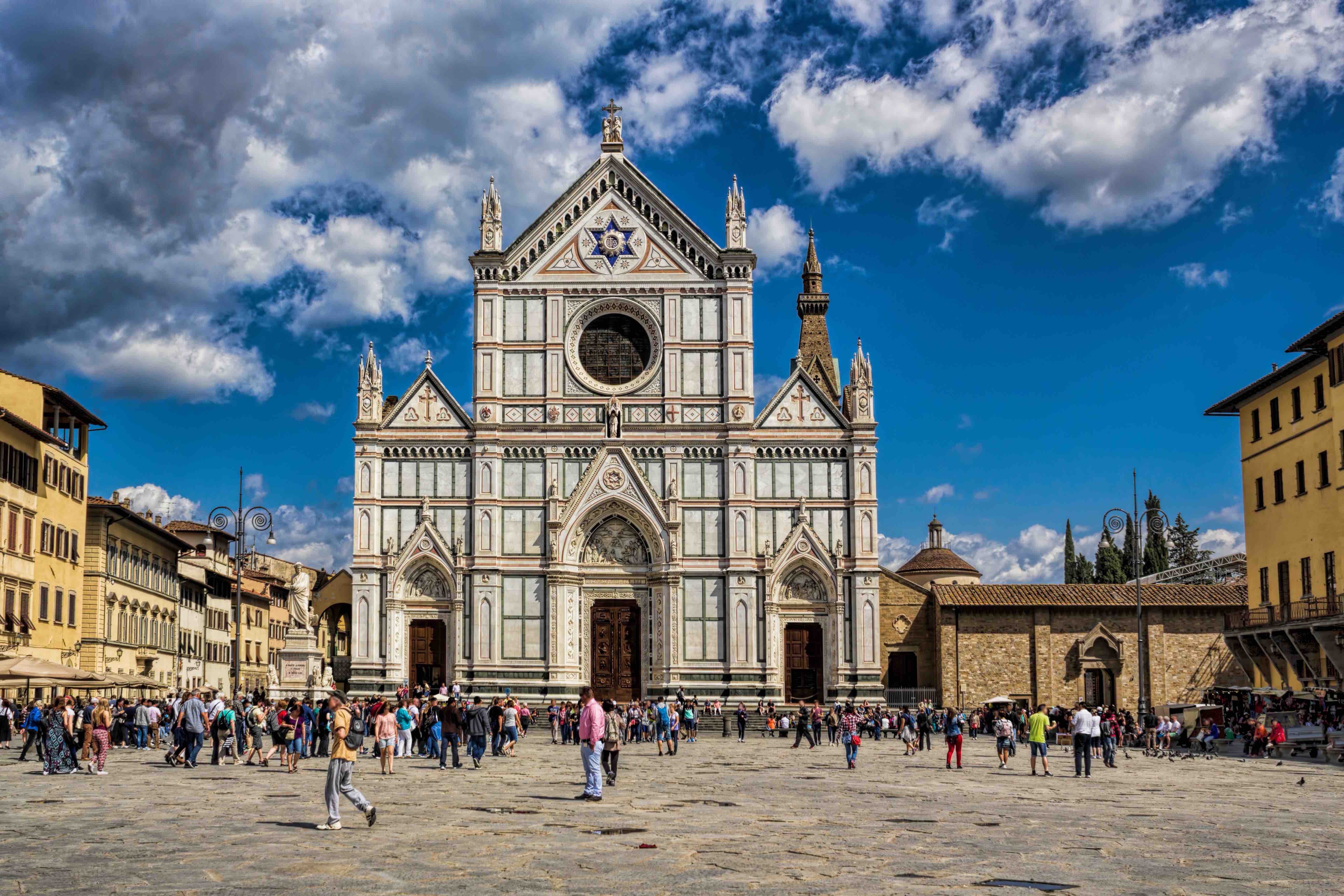 Famed plaza in Florence, Italy, is named for the stunning Piazza Santa Croce church at its center