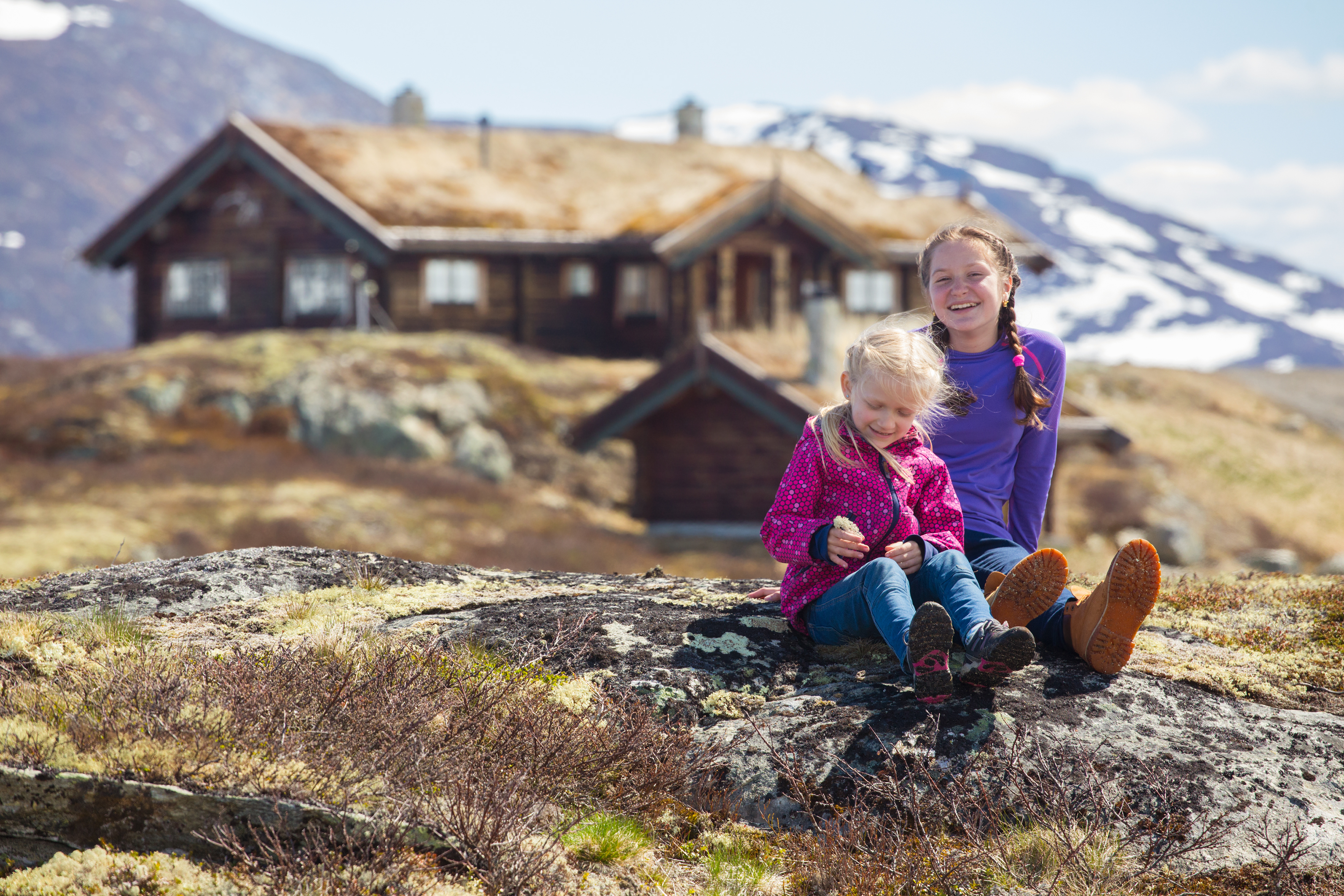 Young girls at home in Norway