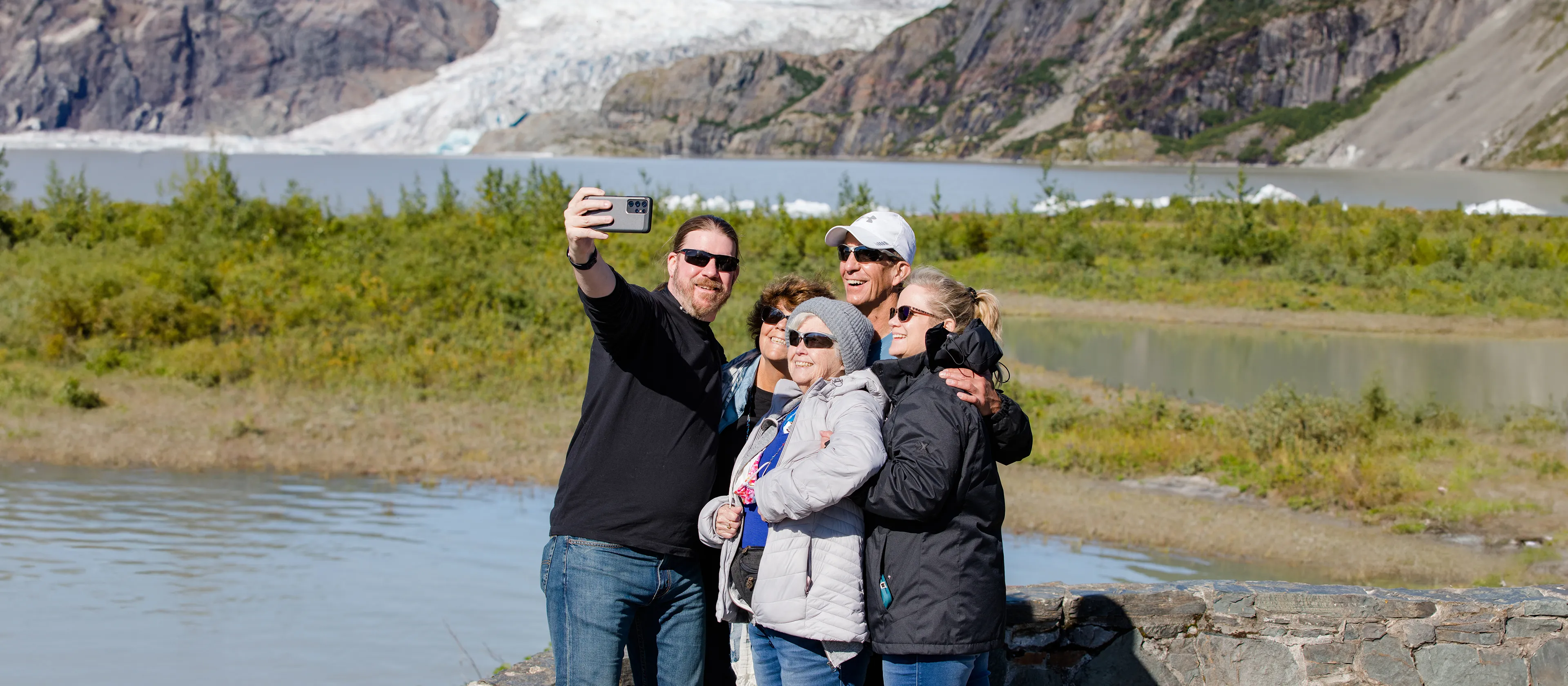 People taking a Selfie in Alaska