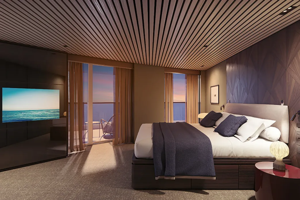 The Haven Aft-Facing Owner's Suite with Master Bedroom & Large Balcony